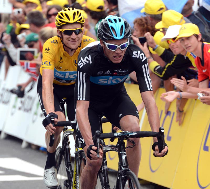Chris Froome, with Sir Bradley Wiggins. Photo: Cycling Weekly.